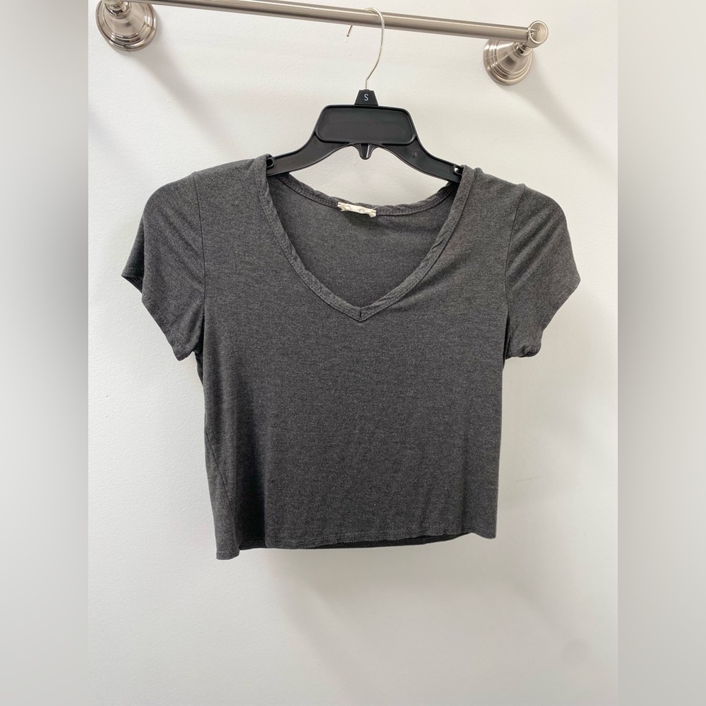 Grey crop top